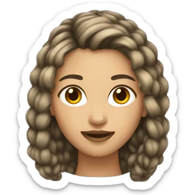 Femme 2 tresses sticker