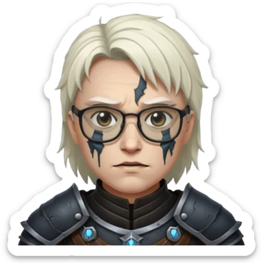 death knight wearing glasses  sticker
