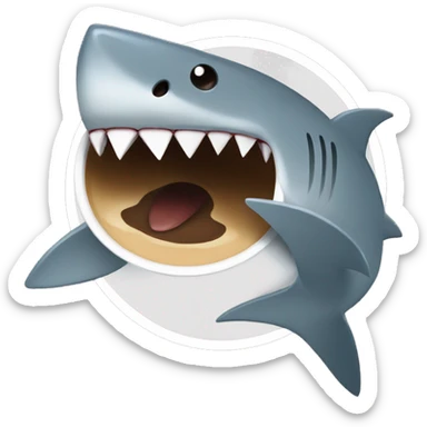 Shark wih coffee sticker