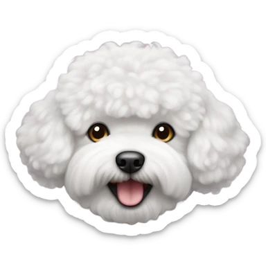Bichon frise black sticker