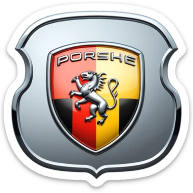 Generate an emoji of porsche logo sticker