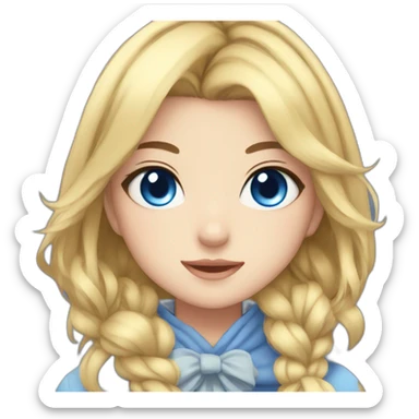 Neko girl blue eyes sticker