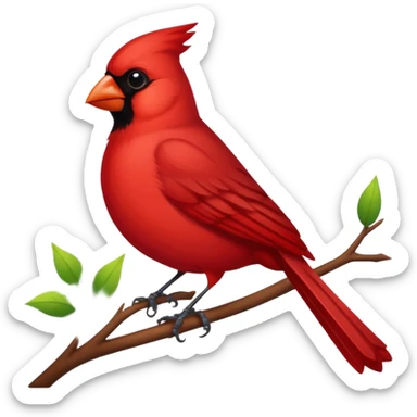 Cardinal with a cursive L sticker
