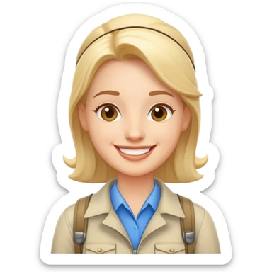 Guia turista blanco sticker