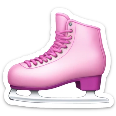 pink ice skates sticker