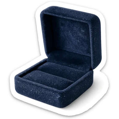 sparkly velvet jewelry box sticker