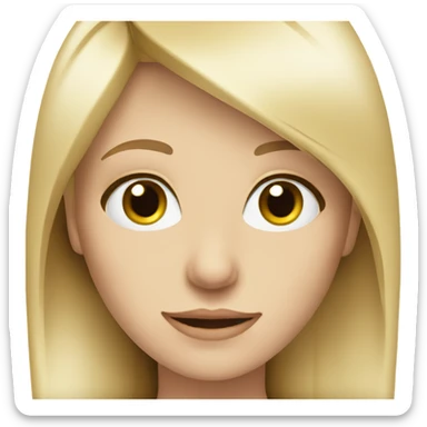 Pretty blonde girl with blue eyes and straight hair wearing a suit  sticker