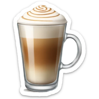 glass of cappuccino sticker