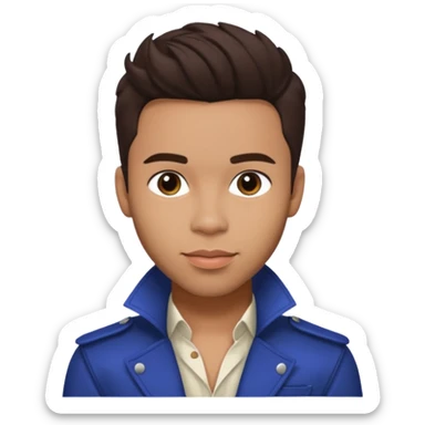 Prince Royce with dark brown hair sticker