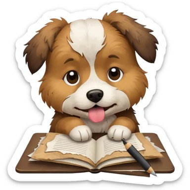 Dog eat homework sticker