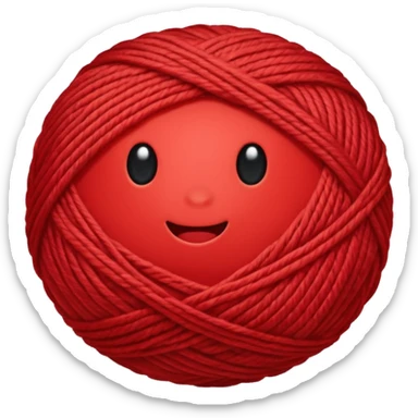 red ball of yarn sticker