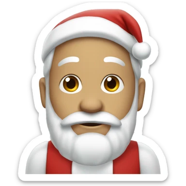 Santa with a mini Santa on his head  sticker