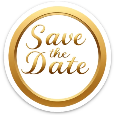 Save the date  sticker