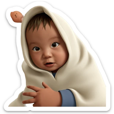 realistic portrait of a boy sticker