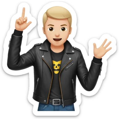 a person playing epic air guitar sticker