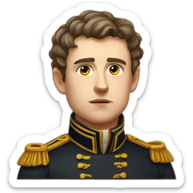a student of a gymnasium in the 19th century Rissian Empire; he looks annoyed sticker