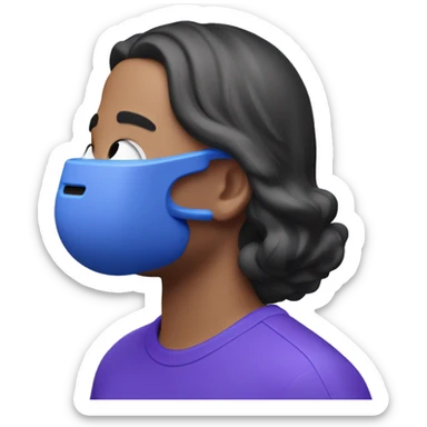 apple airpods max blue and violet color sticker