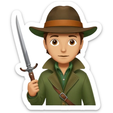 Classic hunter image, without holding a gun sticker