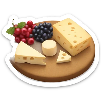 Cheese board with berries sticker
