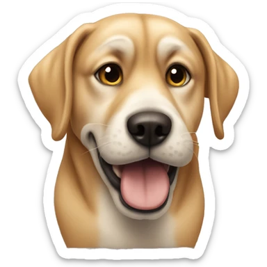dog looking very fucking stupid like for real actually idiotic sticker