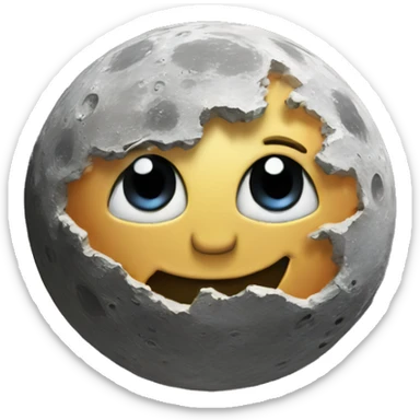 bitcoin on the moon sticker