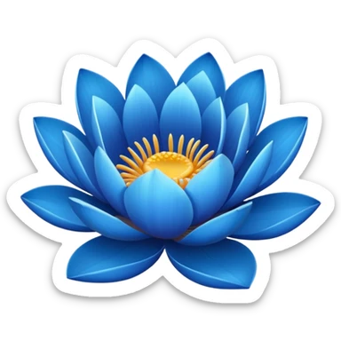 Blue lotus sticker