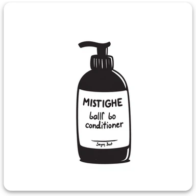 A bottle of conditioner sticker