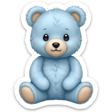 Ourse en peluche bleu claire sticker