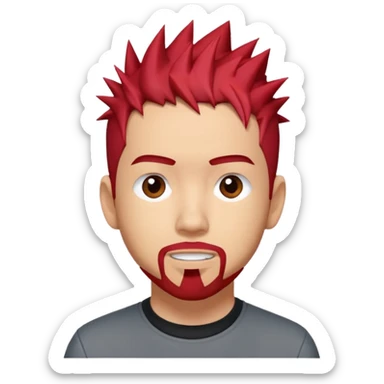 Mike Shinoda red spike hair sticker