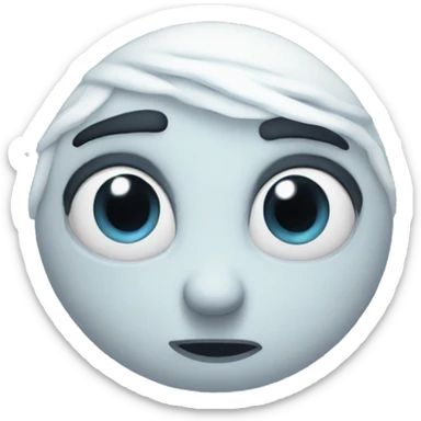 Frozen hypnotized moon  sticker