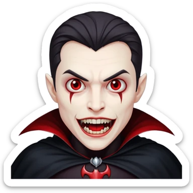 Create an emoji of  a scary Vampire full bodied sticker