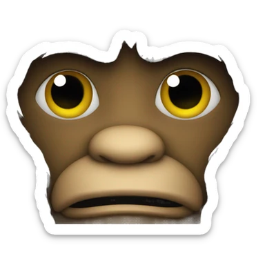 creepy sasquatch sticker