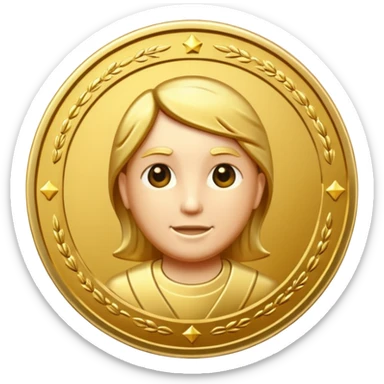 create a gold coin sticker