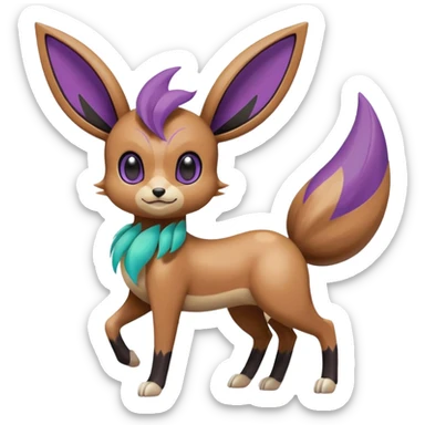 Meloetta-Noibat-Eevee-Pokémon-Fakémon-creature sticker