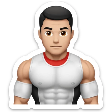 gigachad, black and white sticker