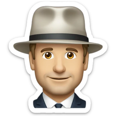 emmanuel macron chapeau cloche sticker