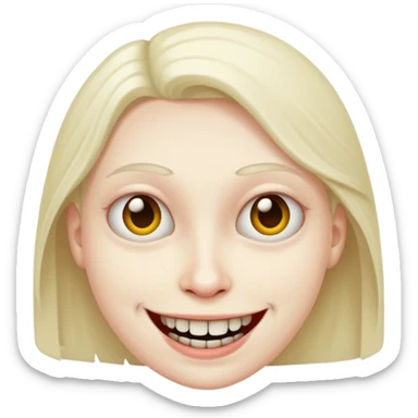 Weird creepy smile  sticker