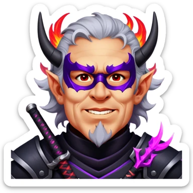 Demon-Horned Warrior sticker