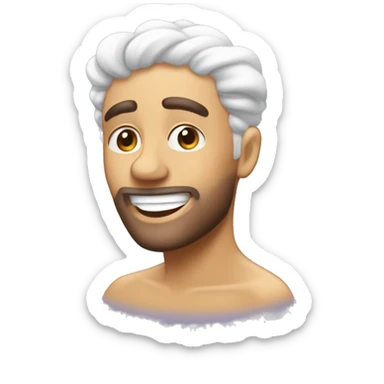 "Bote de shampoo con mucha espuma alrededor" sticker