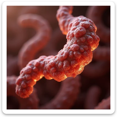 hyperrealistic inflamed intestinal bacteria with visible sugars, 4K, transparent background sticker