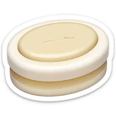 oval white soap sticker
