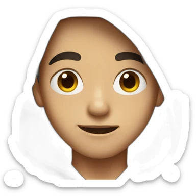 A boy with a black hoodie and slightly long hair sticker