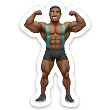 sport gym with her muscles  sticker