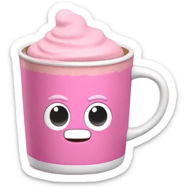 pink hot chocolate  sticker
