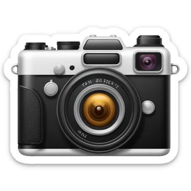 camara fotografíca solo lineas contorno sticker