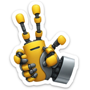 robot handshake sticker
