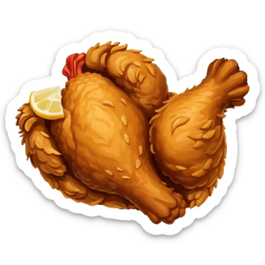 Fried chicken sticker