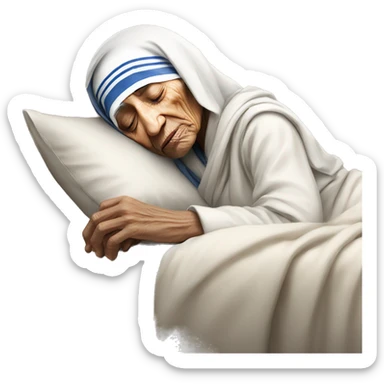 mother teresa is sleeping  sticker