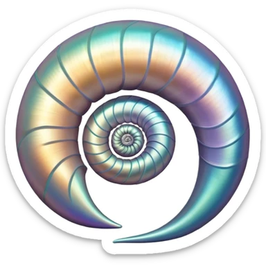 Nautilus shell sticker
