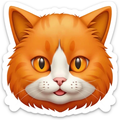 cat looking silly sticker